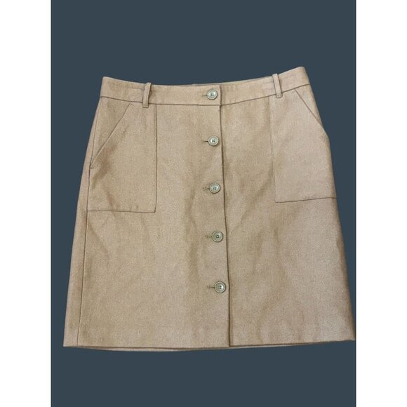 Eddie Bauer Camel Wool Pencil lined Skirt Mercier Fit Classic Women's 8Tall - Picture 1 of 8
